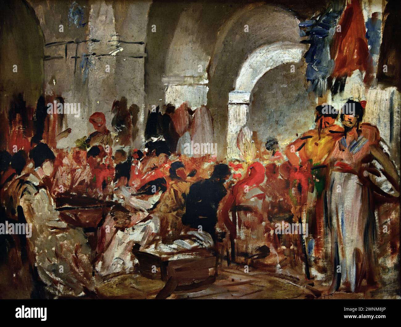 Fabbricanti di sigari a Siviglia 1882 di Constantin Meunier 1831-1905 Museo reale di Belle Arti, Anversa, Belgio, Belgio. Foto Stock