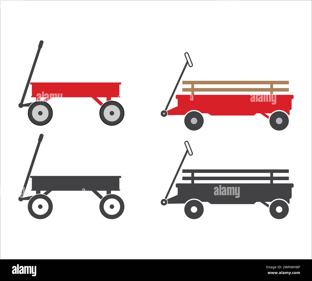 Red Wagon Vector, Red Wagon Vector, silhouette, lima a cricchetto, Clipart, design tagliabile, Red Wagon, Cricut e silhouette, Red Wagon Clip Art e Vector Illustrazione Vettoriale