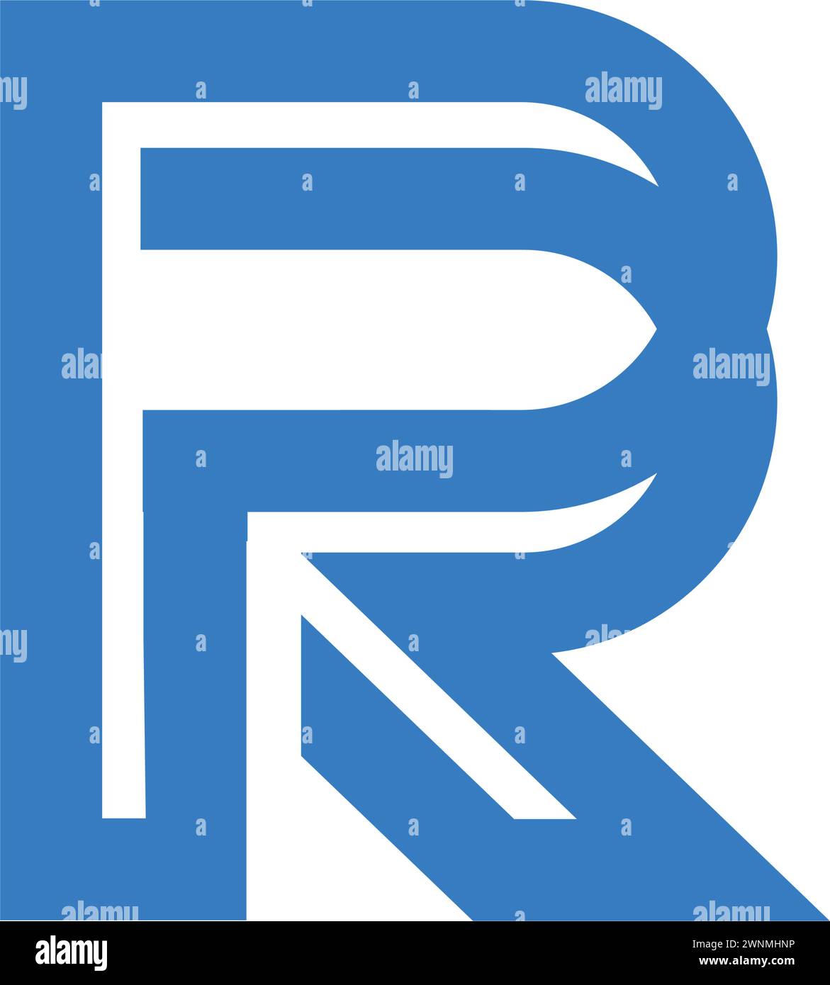 Icona del logo Letter R grafica grafica vettoriale Illustrazione Vettoriale