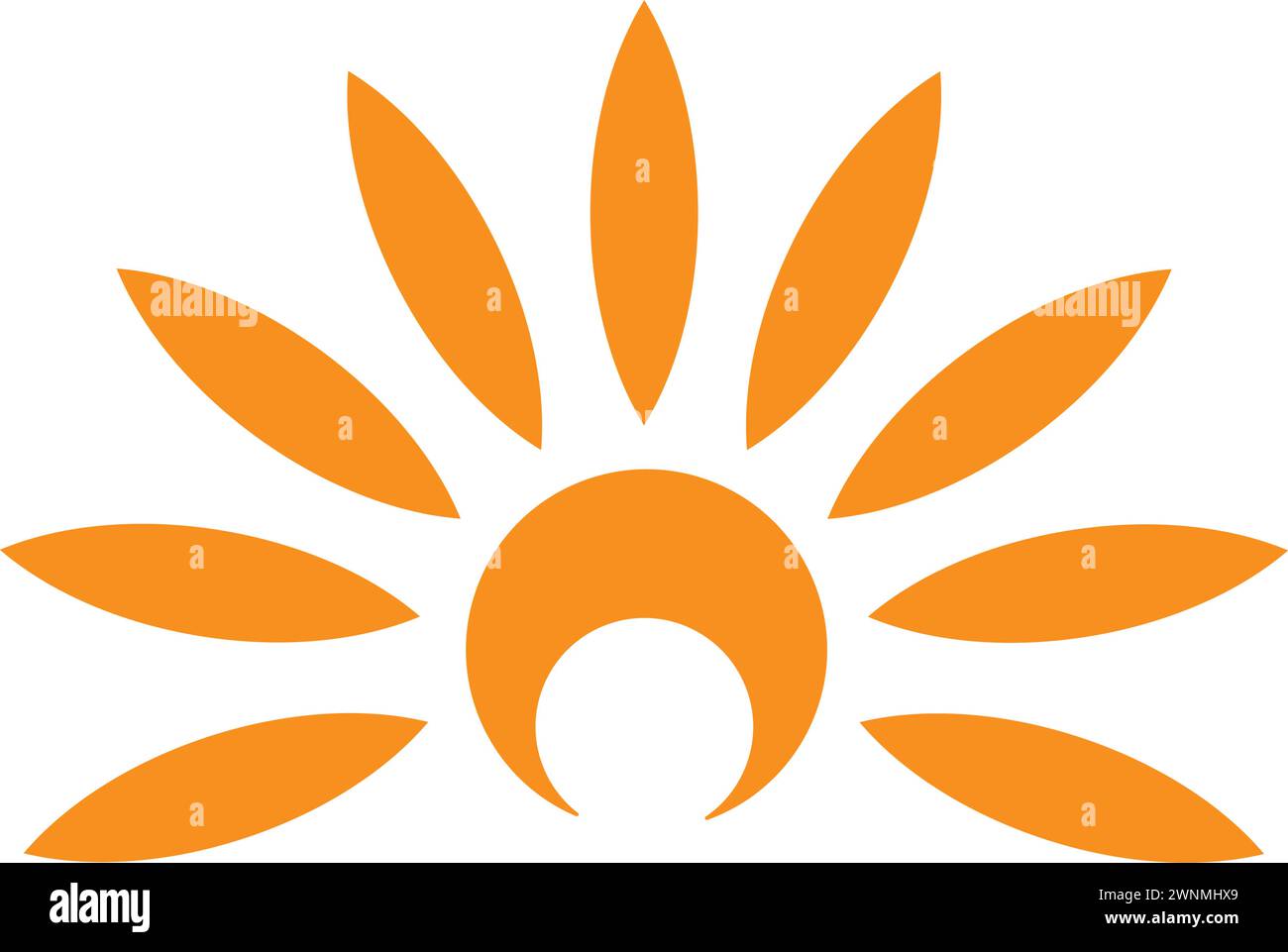 disegno dell'illustrazione vettoriale dell'icona del logo chiaro Illustrazione Vettoriale