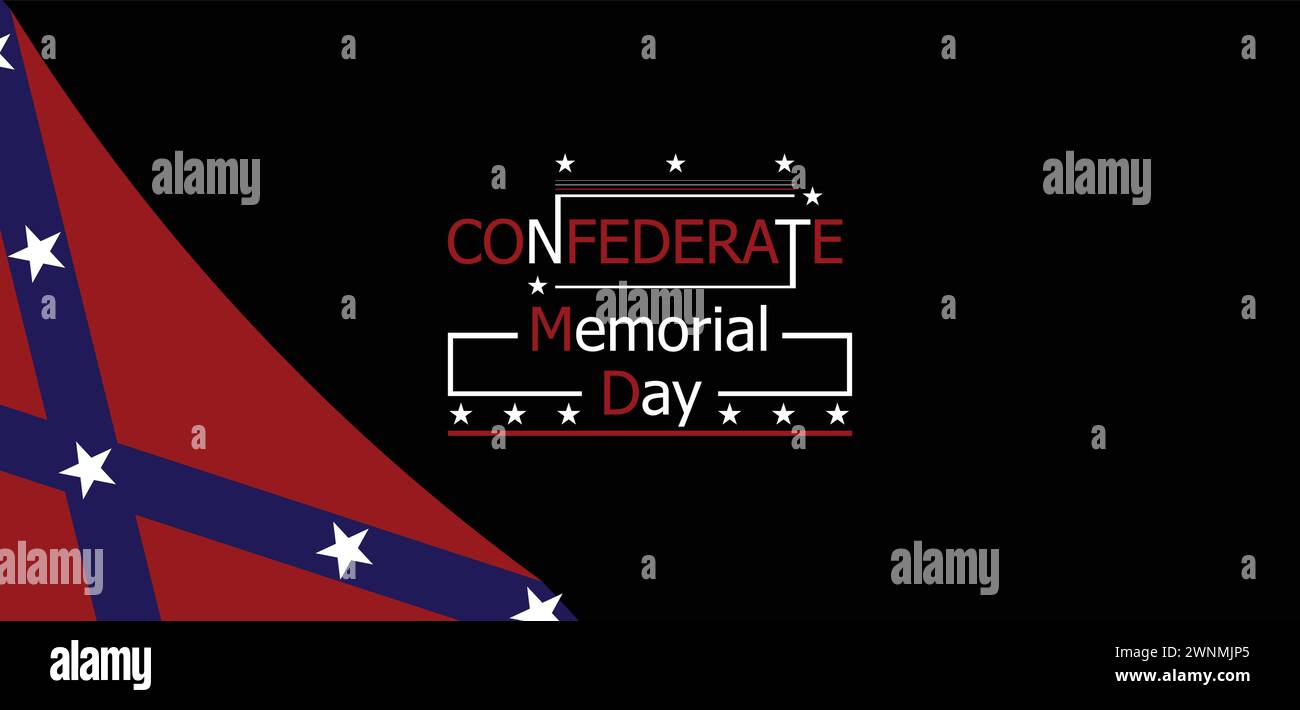 Puoi scaricare sfondi e sfondi del Confederate Memorial Day sul tuo smartphone, tablet o computer. Illustrazione Vettoriale