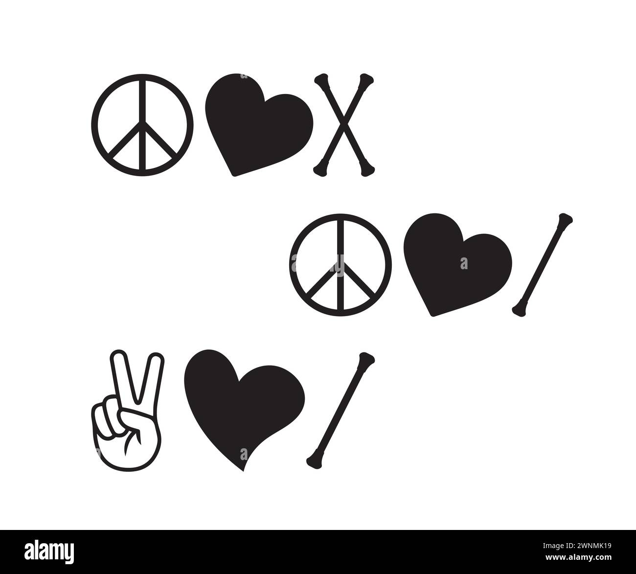 Peace Love Twirl Vector, Peace Love Twirl SVG, Peace Twirl, Majorette, Baton Twirler, Baton Twirling, cameo, design in vinile, Iron on Decals Illustrazione Vettoriale