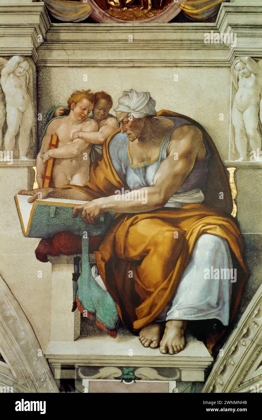 Il Sibilla Cuma Michelangelo Buonarroti (1475-1564) Foto Stock