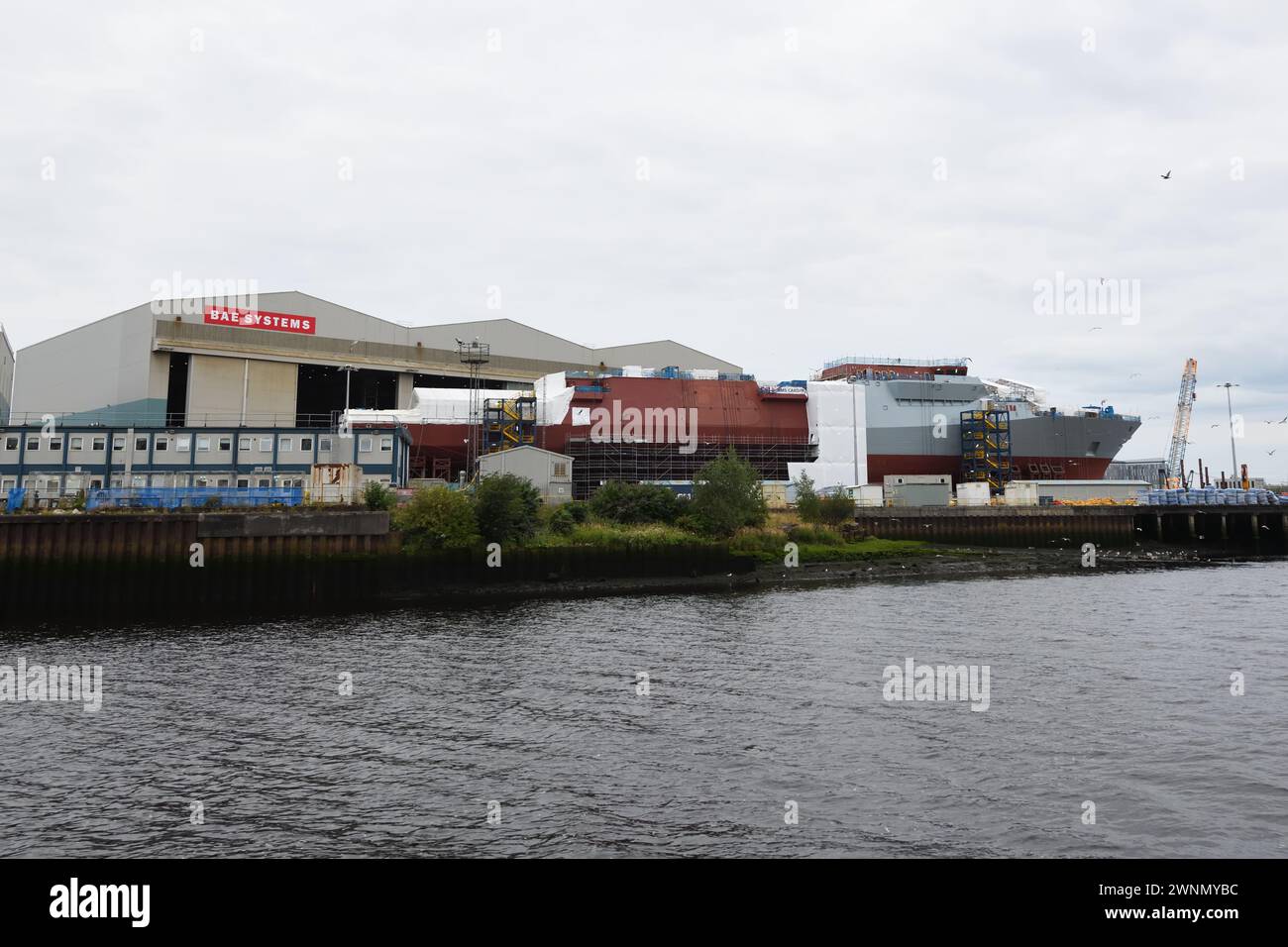 La HMS Cardiff è la seconda fregata Batch 1 Type 26 costruita per la Royal Navy britannica a Glasgow, Scozia Foto Stock