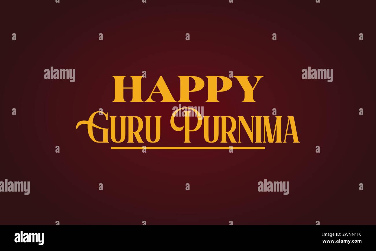 Buon guru Purnima elegante Text Design Illustrazione Vettoriale