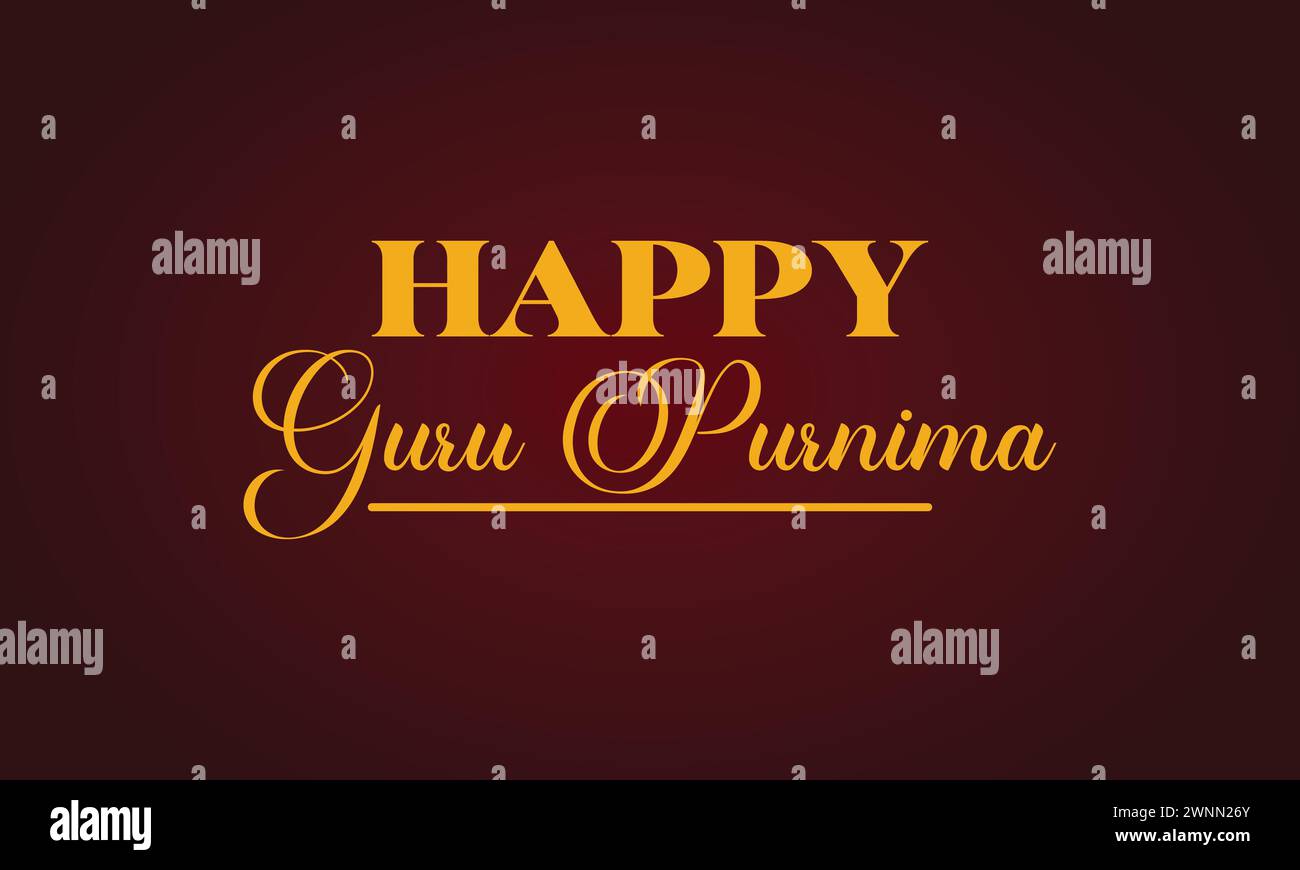 Buon guru Purnima elegante Text Design Illustrazione Vettoriale