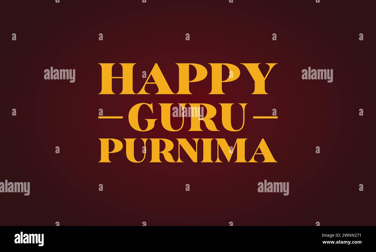 Buon guru Purnima elegante Text Design Illustrazione Vettoriale