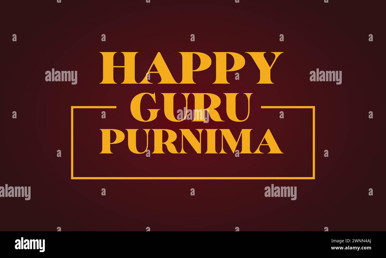 Buon guru Purnima elegante Text Design Illustrazione Vettoriale