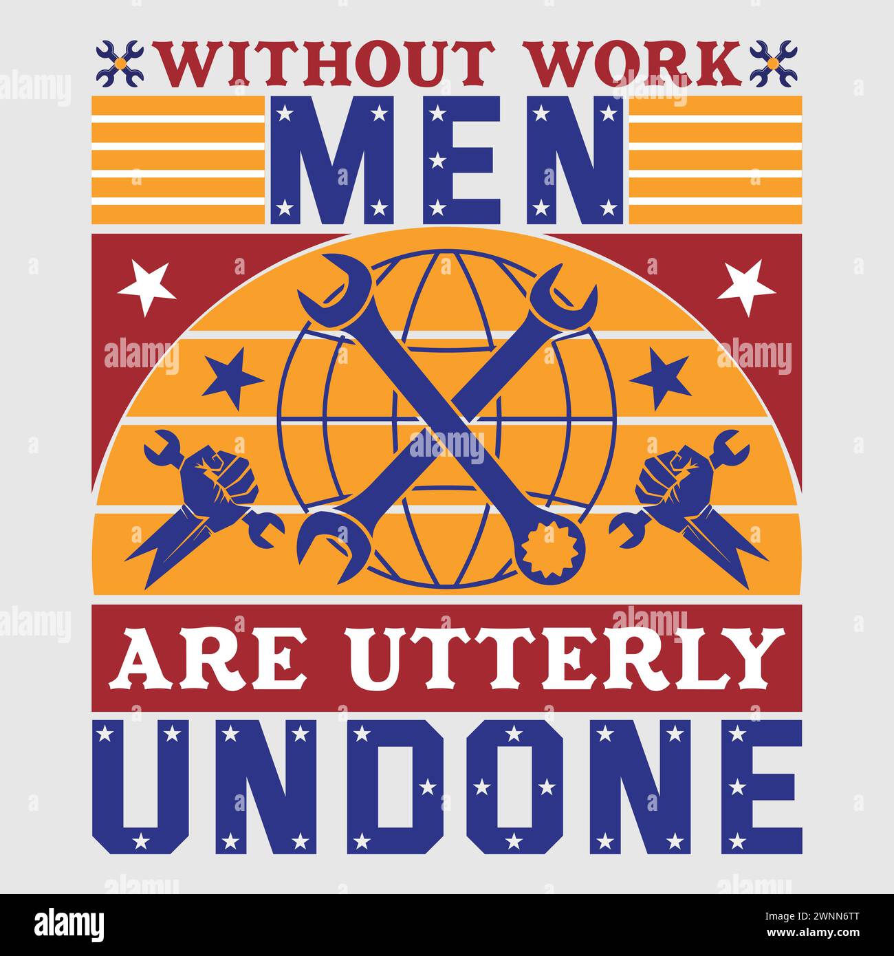 Design T-shirt per il Labor Day Illustrazione Vettoriale