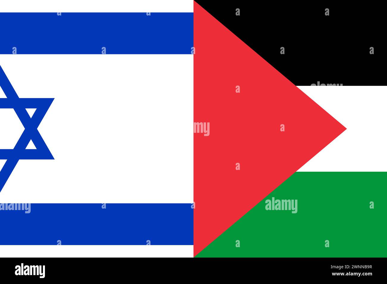 Sfondo della bandiera di Israele e Palestina Illustrazione Vettoriale