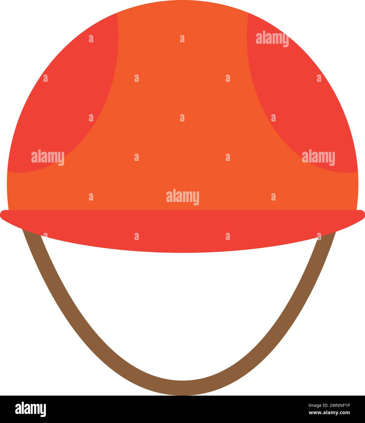 Robusto casco in plastica per proteggere la testa del lavoratore edile. Utensili e attrezzature professionali per l'edilizia di specialisti altamente qualificati. fla semplice Illustrazione Vettoriale