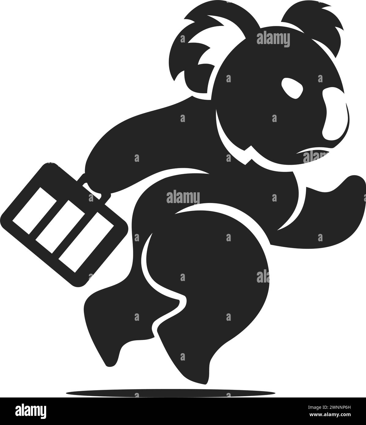 Modello logo Koala isolato. Identità del marchio. Icona grafica vettoriale Illustrazione Vettoriale