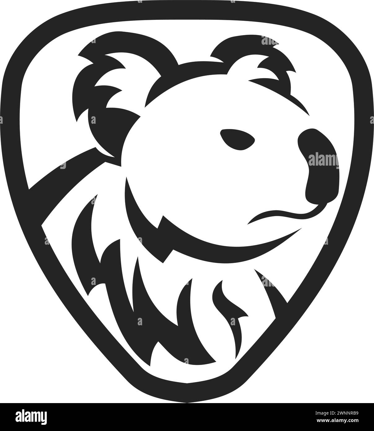 Modello logo Koala isolato. Identità del marchio. Icona grafica vettoriale Illustrazione Vettoriale