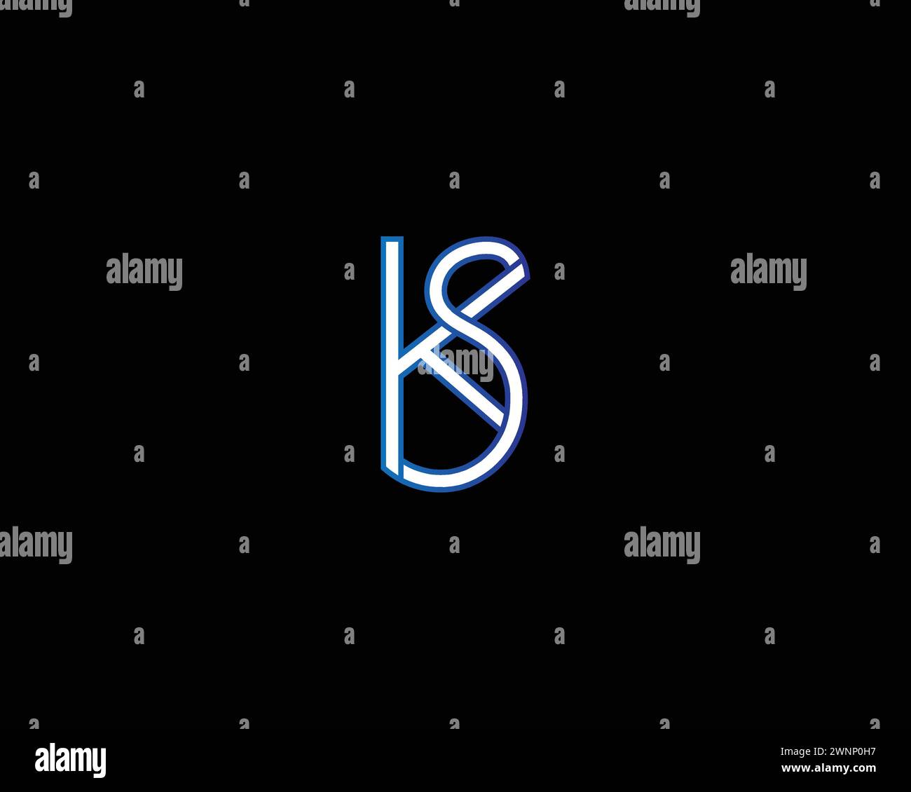 Modello vettoriale design logo KS lettera creativa Illustrazione Vettoriale
