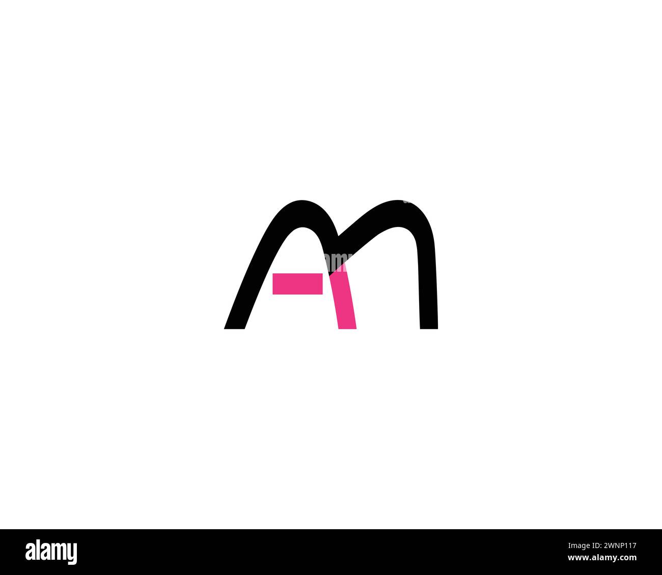Modello vettoriale di design del logo lettera AM creativo Illustrazione Vettoriale