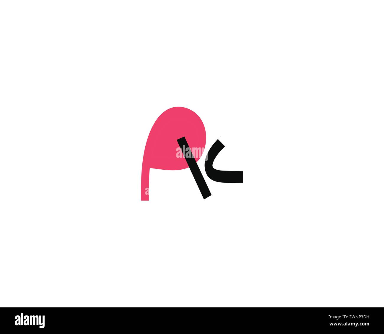 Lettera iniziale modello vettoriale del logo PK Illustrazione Vettoriale