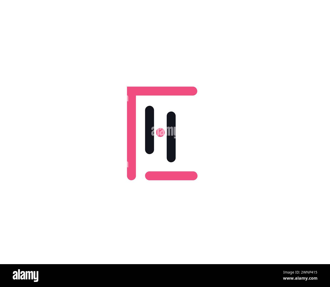 Modello vettoriale di design del logo Letter EH creativo Illustrazione Vettoriale
