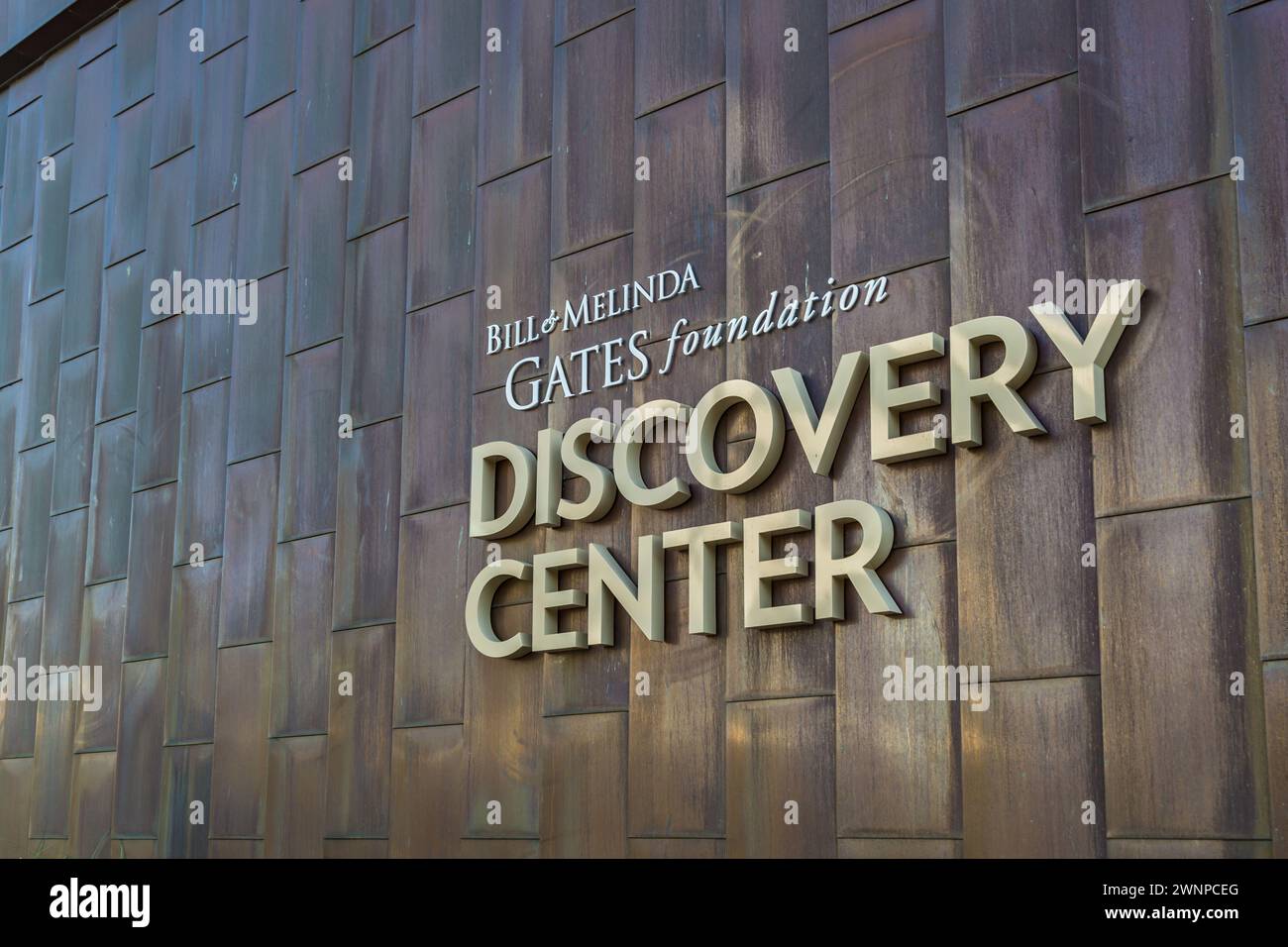 Discovery Center presso la Bill and Melinda Gates Foundation nel centro di Seattle, Washington Foto Stock