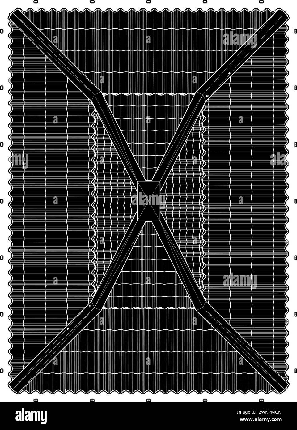 Il tetto del moderno edificio Tower Vector. Vista del tetto apribile. Un tetto hip, un tetto hip-roof, un tetto a tetto. Illustrazione Vettoriale