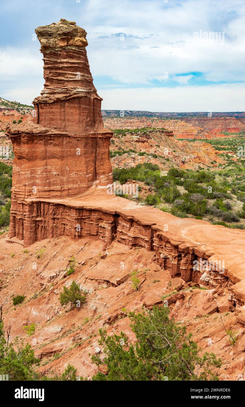 Faro di Palo duro presso il Palo duro Canyon State Park, situato nel Texas Panhandle, USA Foto Stock