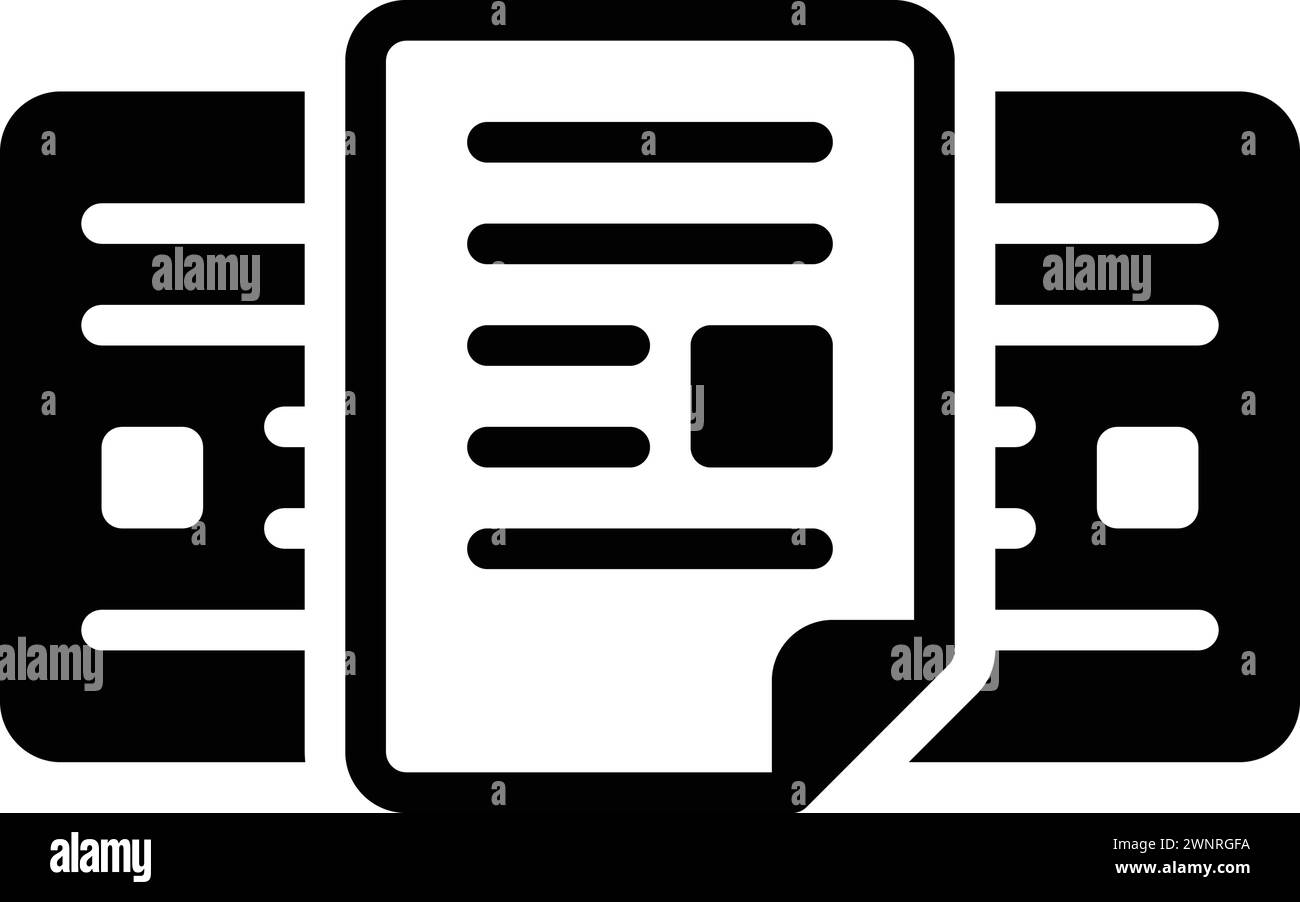 Icona per copia; documento Illustrazione Vettoriale