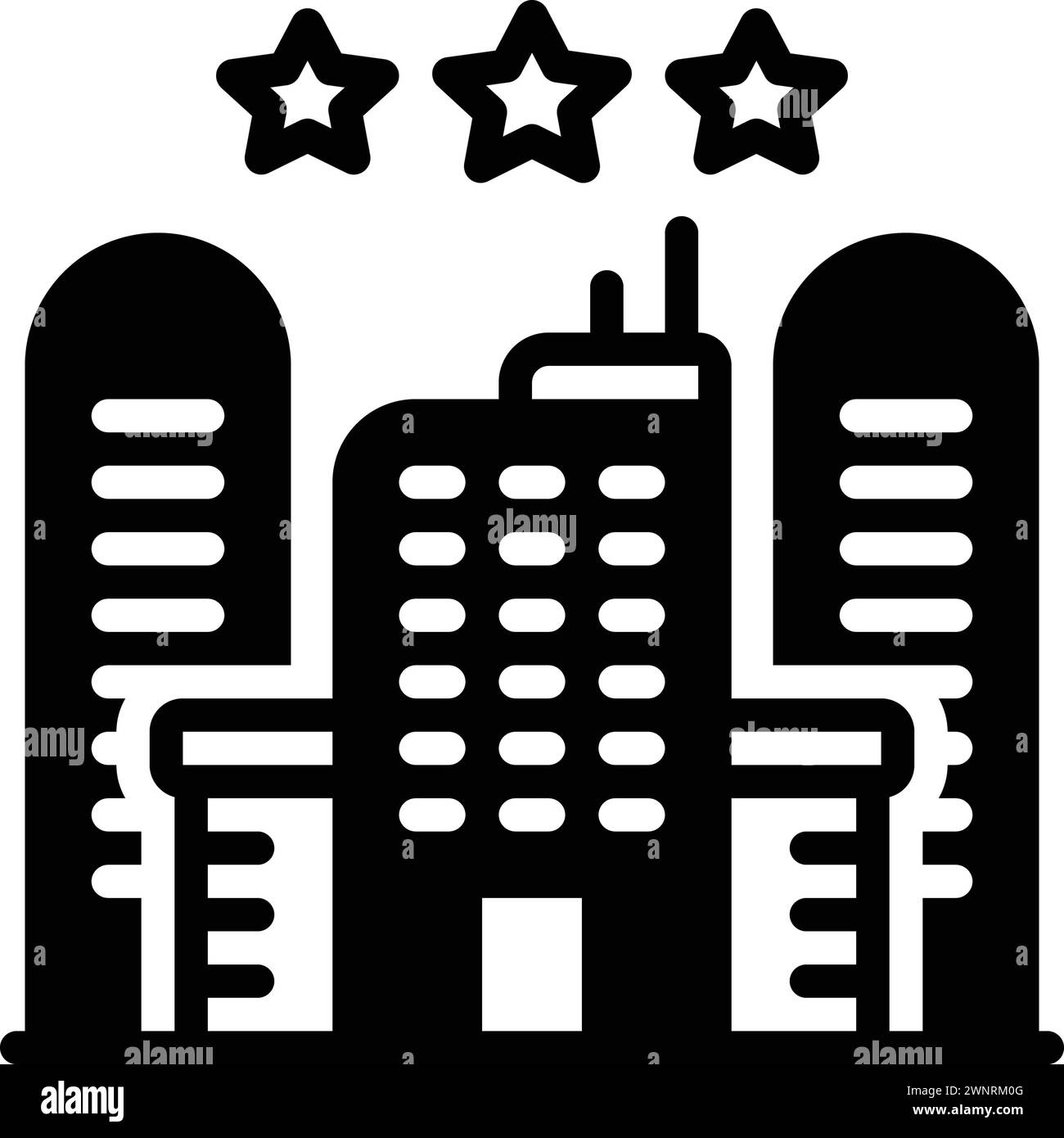 Icona per hotel, guest House Illustrazione Vettoriale