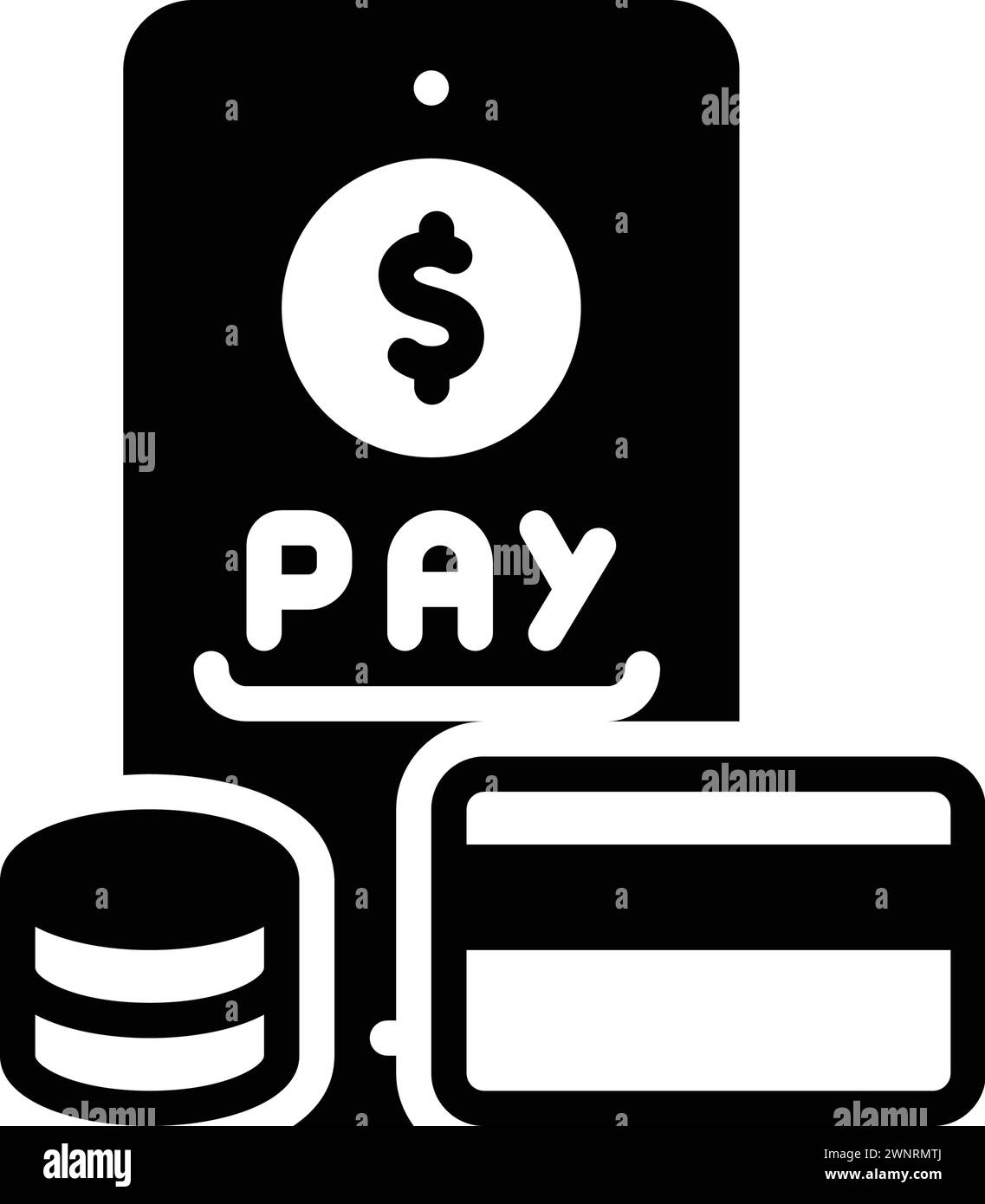 Icona per i pagamenti, dollaro Illustrazione Vettoriale