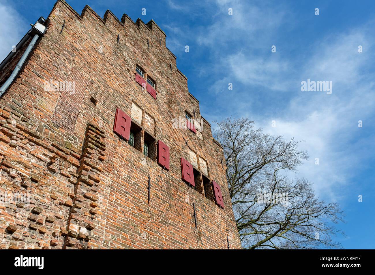 Centro storico della città olandese di Amersfoort in una giornata di sole Foto Stock