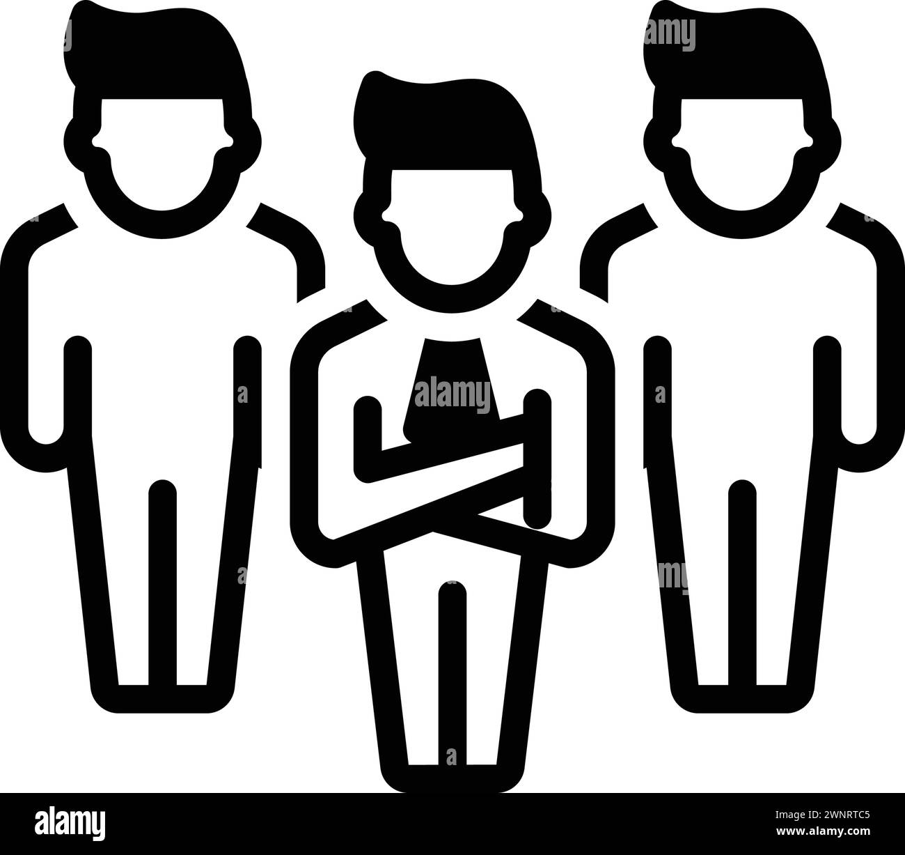 Icona per linea di associazione, testa Illustrazione Vettoriale