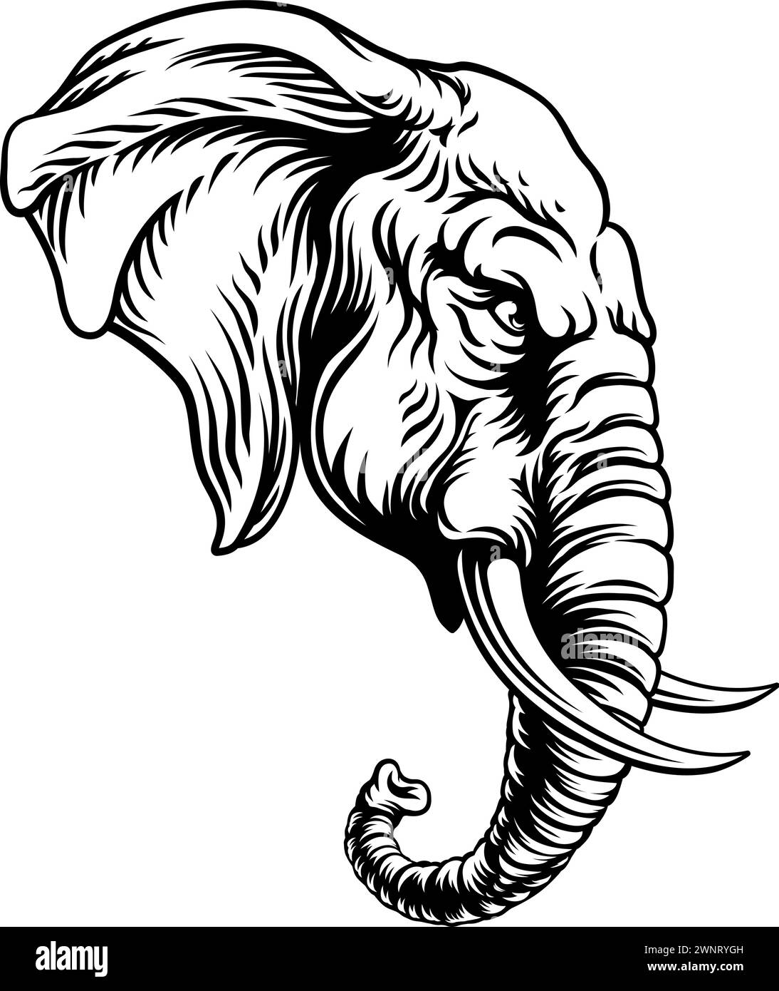 Icona del Partito politico elefante repubblicano Illustrazione Vettoriale
