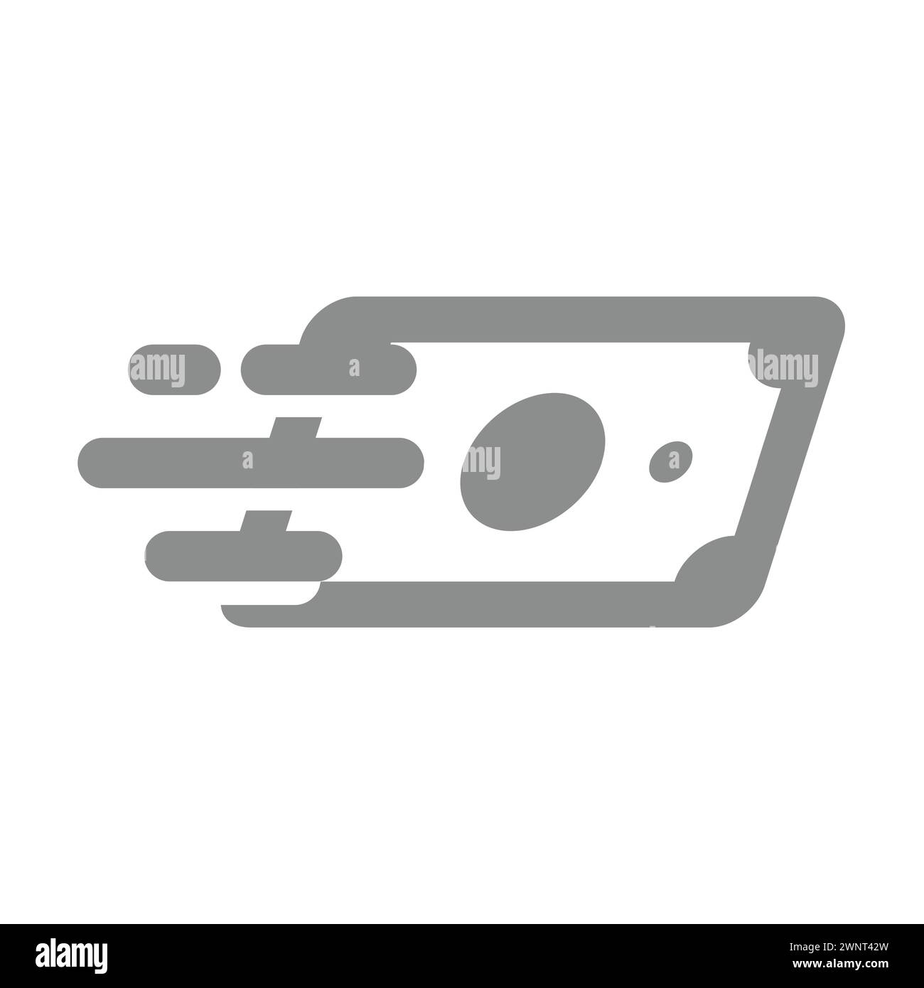 Icona del vettore Fast Money and Bank Transfer. Simbolo bancario e transazione. Illustrazione Vettoriale