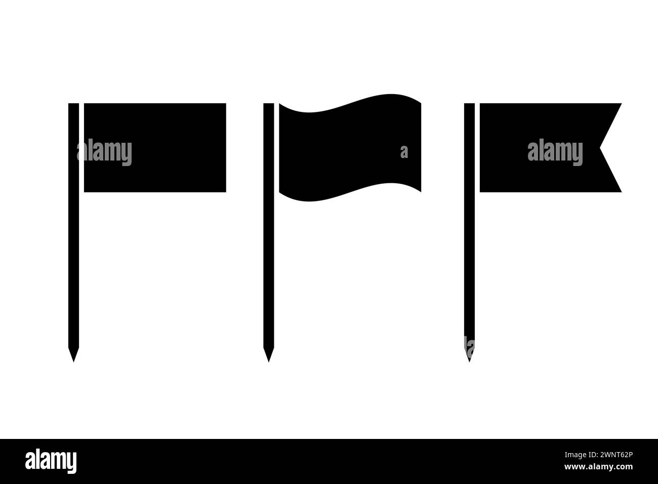 Varie bandiere realistiche della tabella. Illustrazione vettoriale. EPS 10. immagine stock. Illustrazione Vettoriale