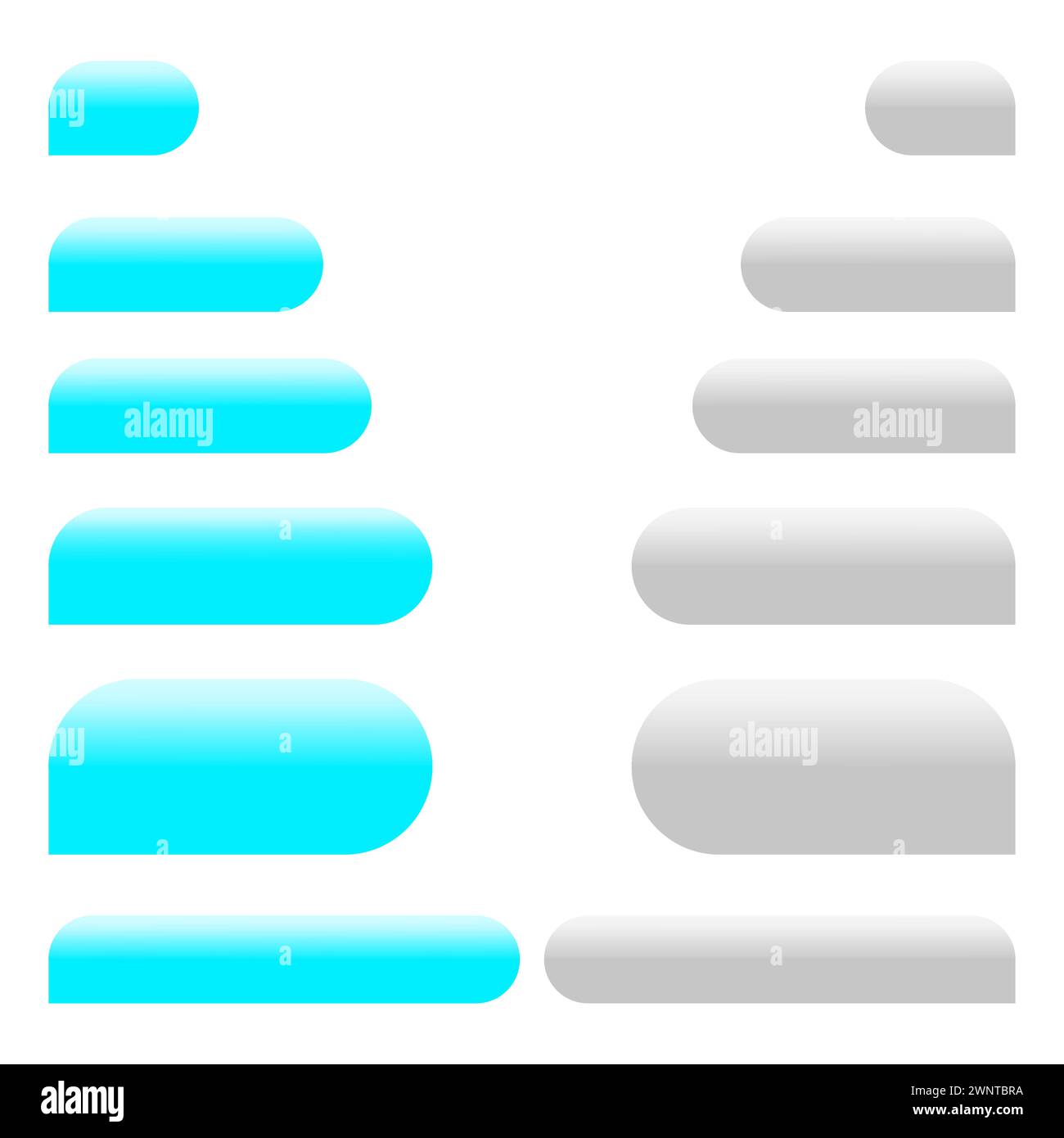 Modello di design delle bolle dei messaggi per la chat di messaggistica o il sito Web. Illustrazione vettoriale. EPS 10. Immagine stock. Illustrazione Vettoriale