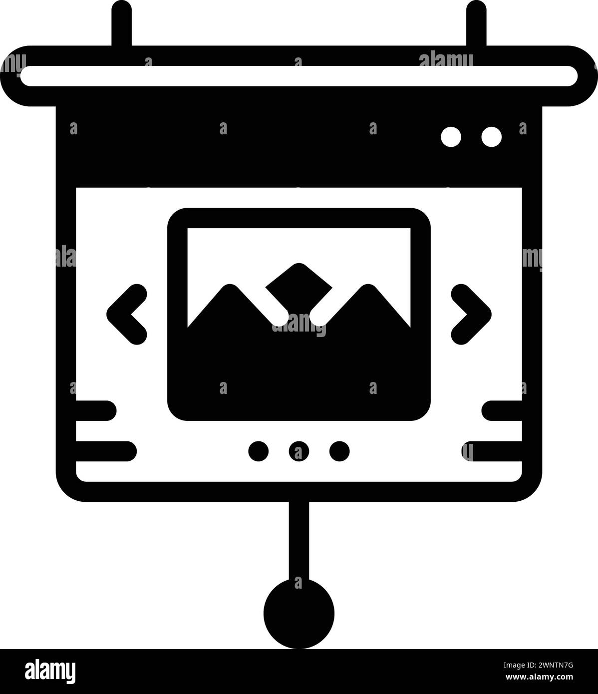 Icona per presentazione, proiettore Illustrazione Vettoriale