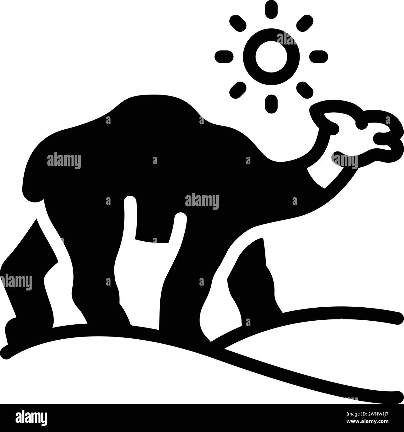 Icona per cammello, animali Illustrazione Vettoriale