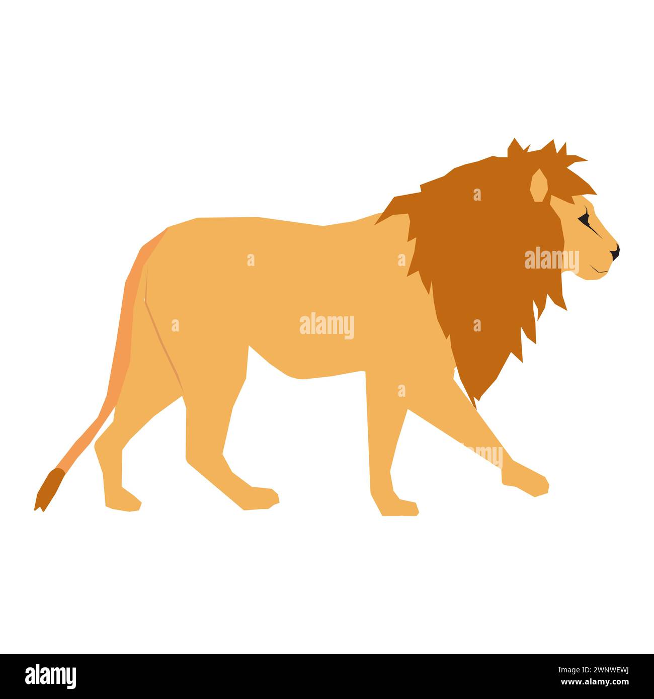 Illustrazione Wild Lion Illustrazione Vettoriale