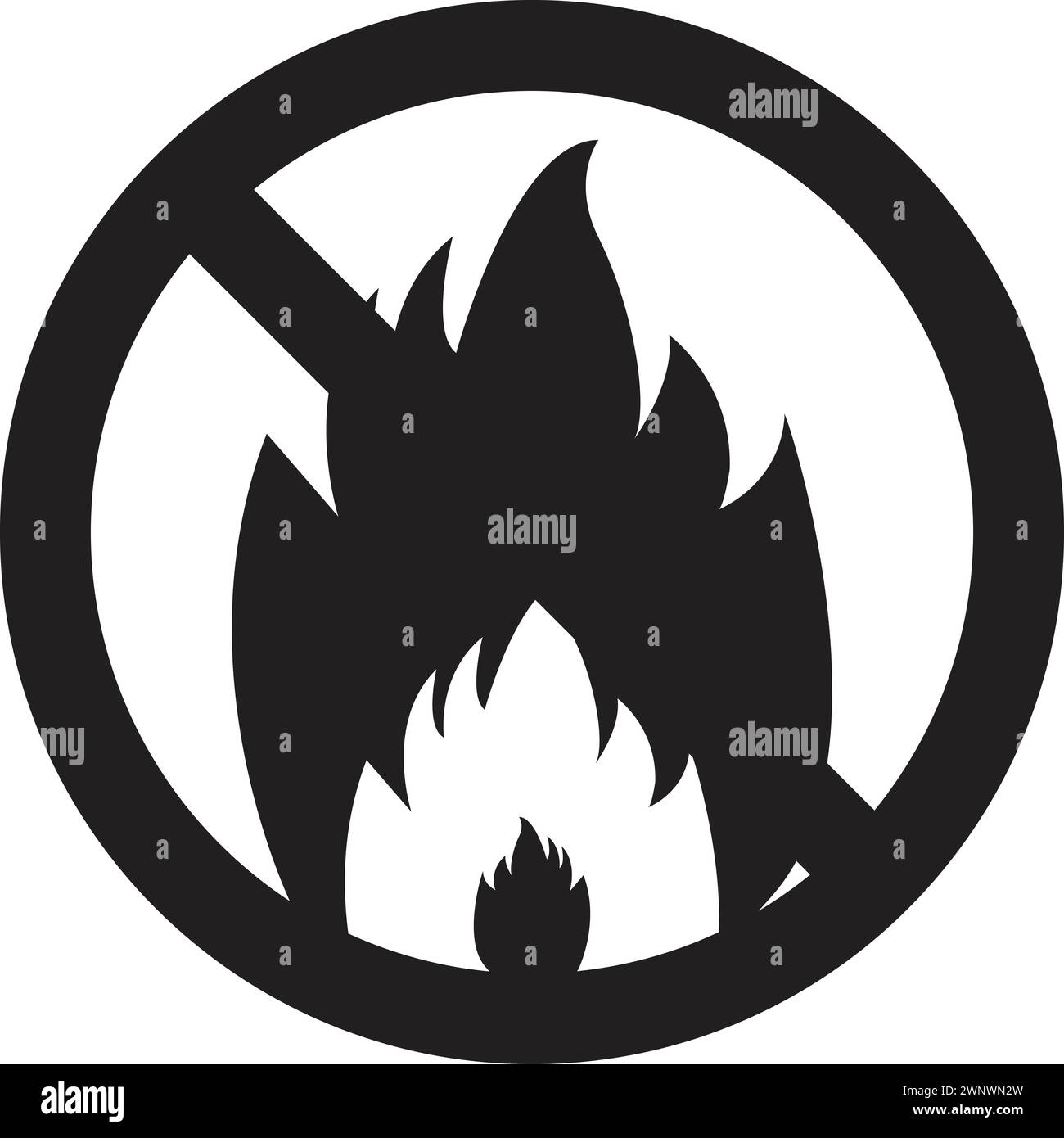 Icona resistente al fuoco, protezione antincendio, scudo antincendio, icona di sicurezza antincendio, sistema antincendio, cartello antifuoco Illustrazione Vettoriale