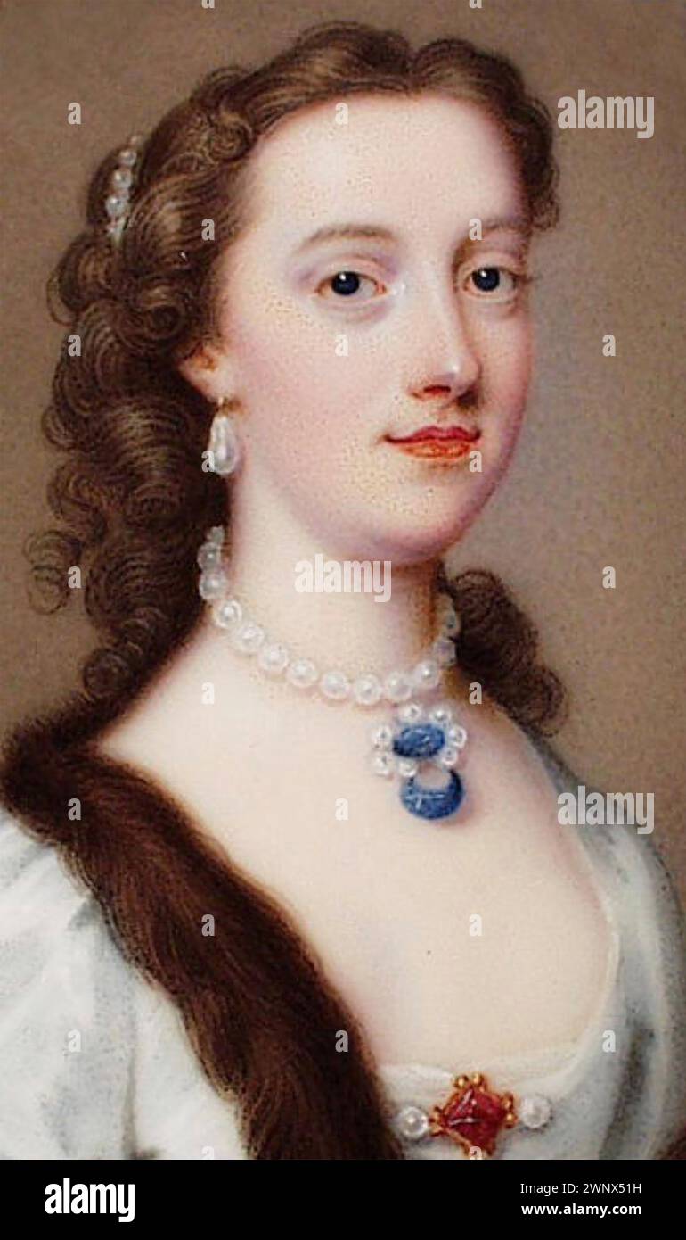 MARGARET BENTINCK, duchessa di Portland (1715-1785) erede e naturalista inglese in un cameo del 1738 Foto Stock