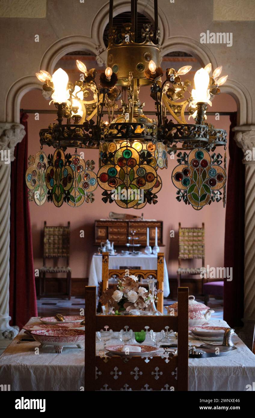 Dettagli dagli splendidi interni di casa casa Amatller, Barcellona Foto Stock