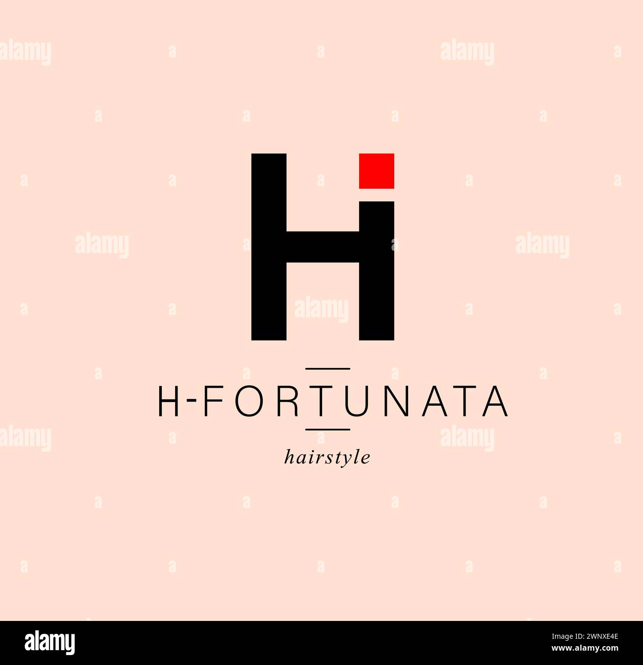 Abbina i logo minimalisti. Monogramma di lettere H. per biglietto da visita Illustrazione Vettoriale