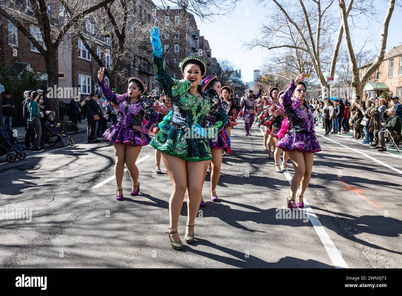Queens New York Saint Patricks Day per tutto il 3 marzo 2024 Foto Stock