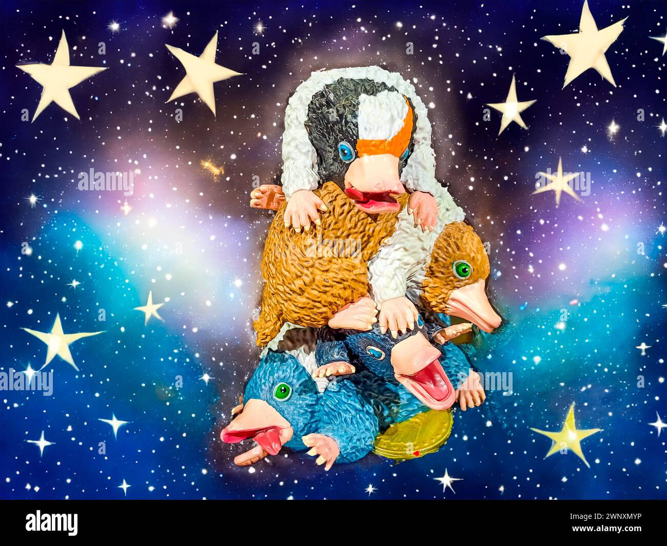 Favoloso giocattolo nei souvenir del film Fantastic Beasts. Praga Foto Stock