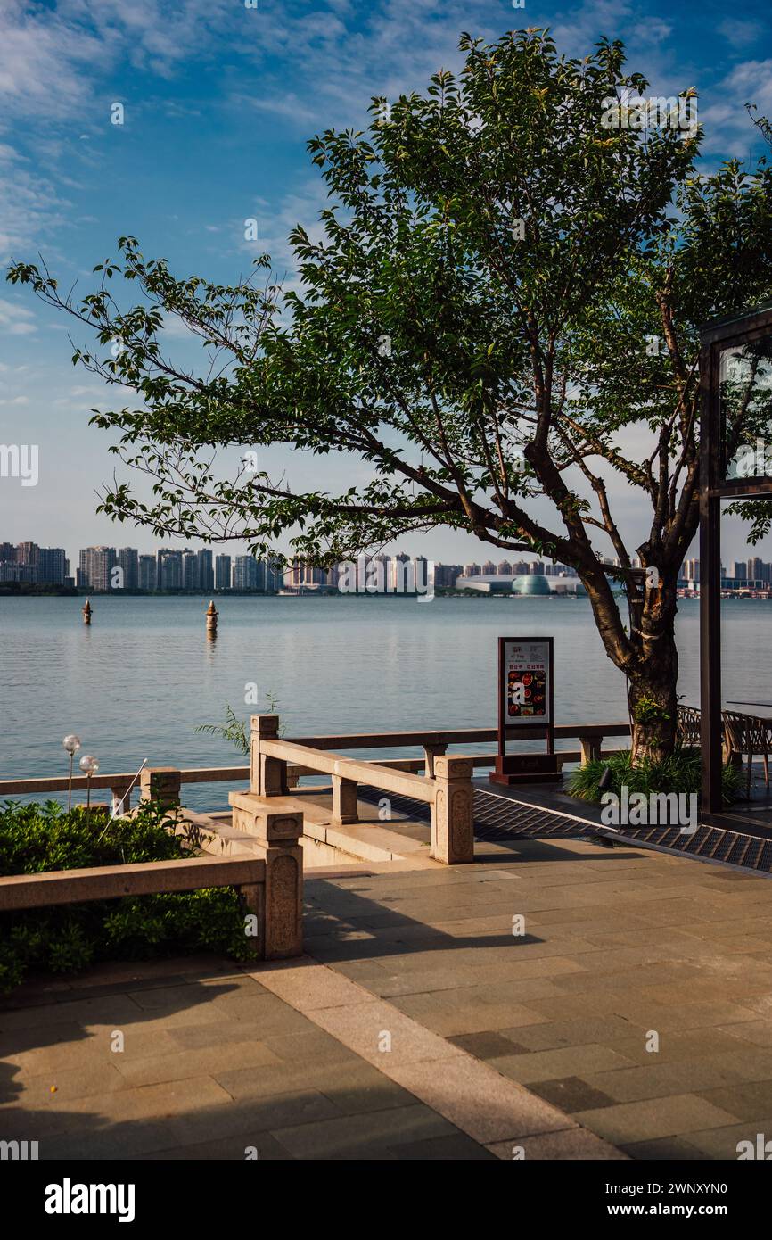 Lago Jinji a Suzhou Foto Stock