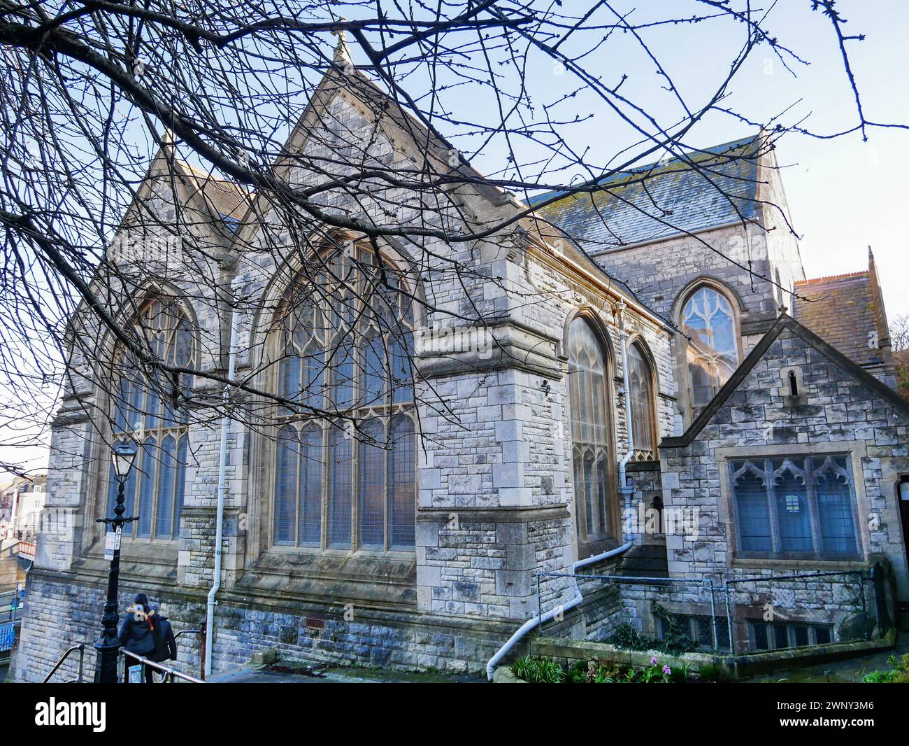 La Santa Trinità di Weymouth con la chiesa di San Nicola a Weymouth, Dorset, Inghilterra, Regno Unito. Foto Stock