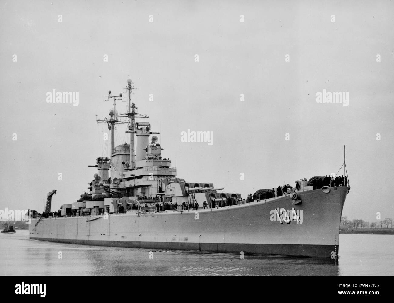 USS Des Moines (CA-134) - Incrociatore pesante 1949 Foto Stock