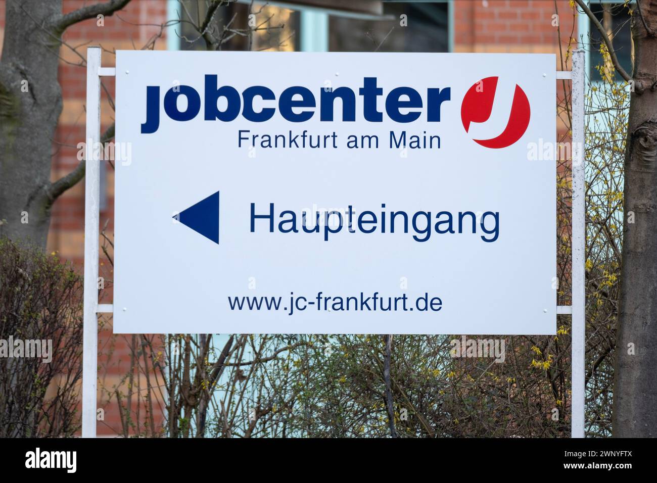 Centro per l'occupazione per la ricerca di lavoro, la formazione, il centro di lavoro, il dipartimento di assistenza sociale in Germania, sostenere i rifugiati, i cittadini a basso reddito, l'assistenza sociale Foto Stock