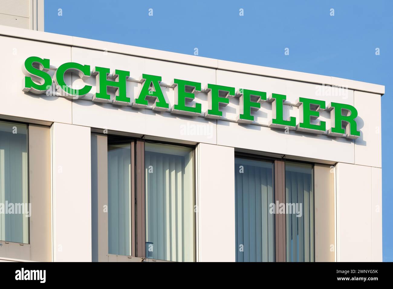 Ufficio del gruppo Schaeffler, fornitore globale di automobili, efficienza e produttività tedesche in innovazione e sostenibilità, Automotive Technologies in F. Foto Stock