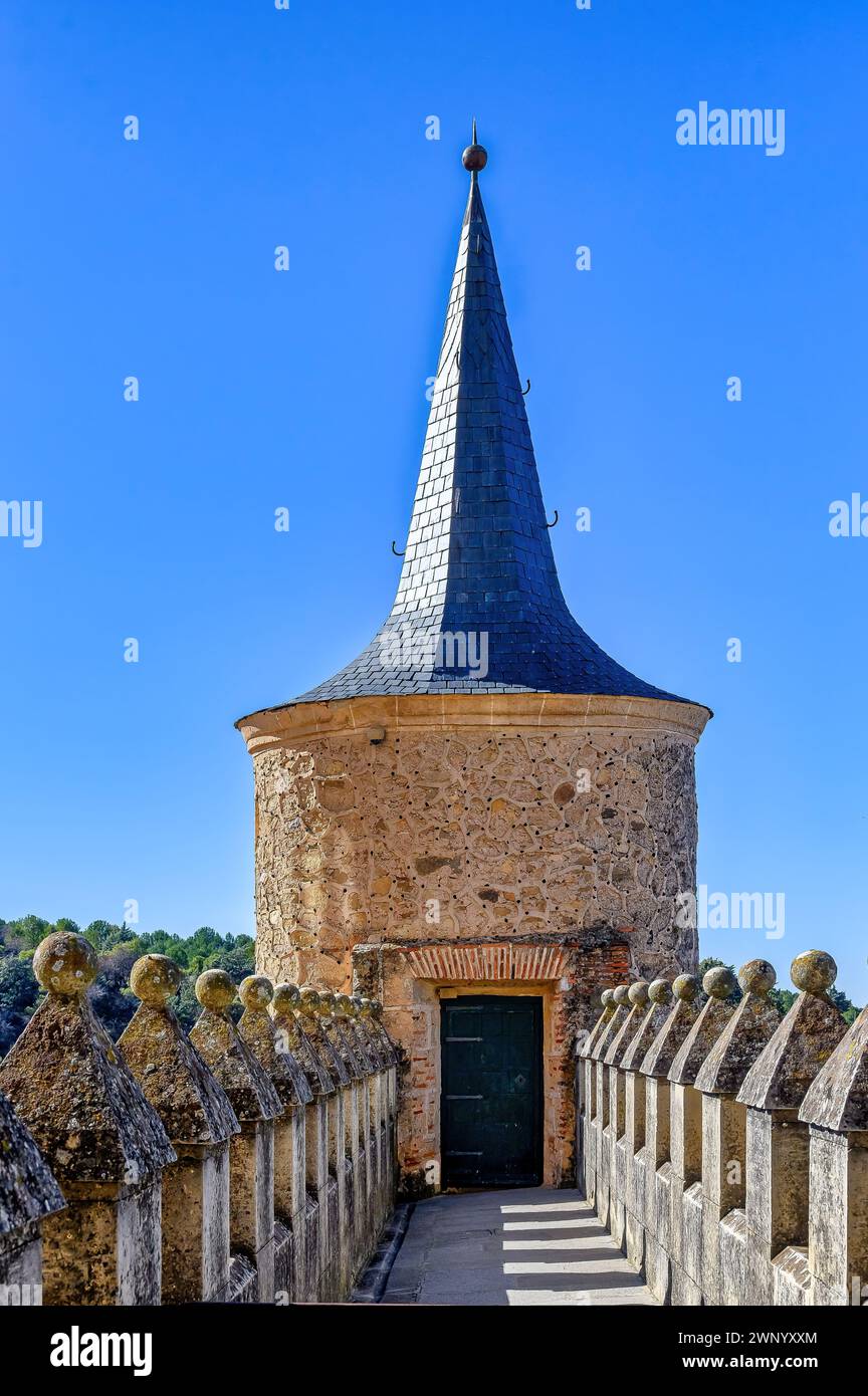Torre nell'alcazar di Segovia, elemento architettonico, SPAGNA Foto Stock