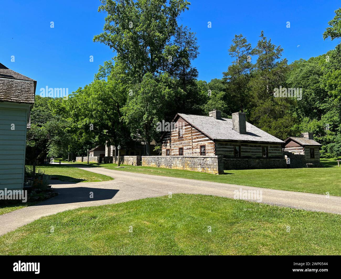 1800 Historic Lower Residence nello Spring Mill State Park Foto Stock