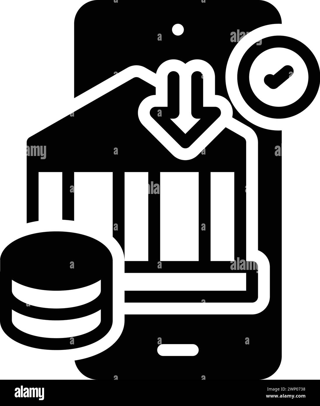 Icona per investimenti, banca Illustrazione Vettoriale